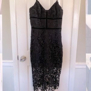 Adelyn Rae - Black Lace Midi Dress- Size Small - Worn one time